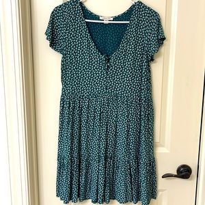American Eagle green baby doll dress size S